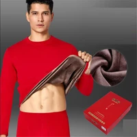 winter suit wear plus velvet thick warm thermal underwear set long johns for male warm thermal clothing