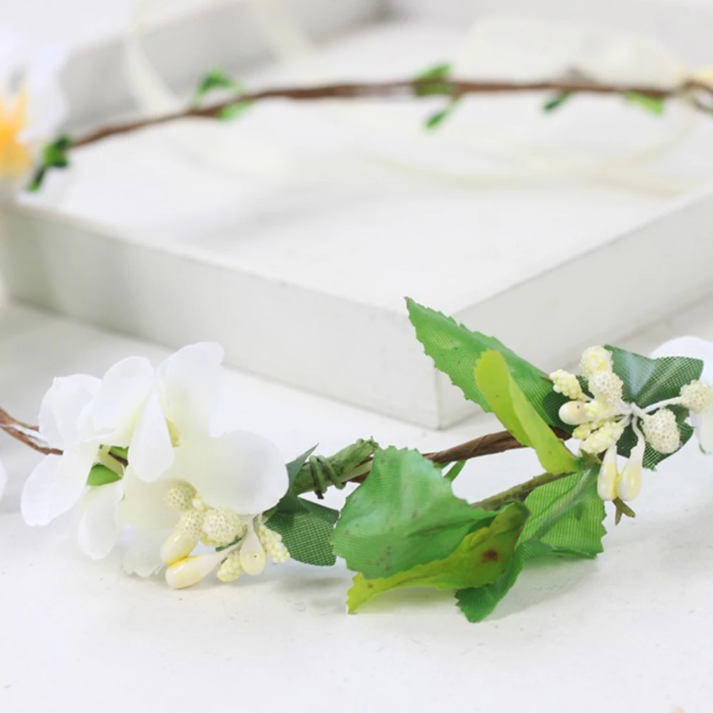 

Garland Silk Cloth Artificial Wreaths Wall Decoration Fake Flower Plastic 18cm Simulation Hand-knitted Bridal Showers Flowers