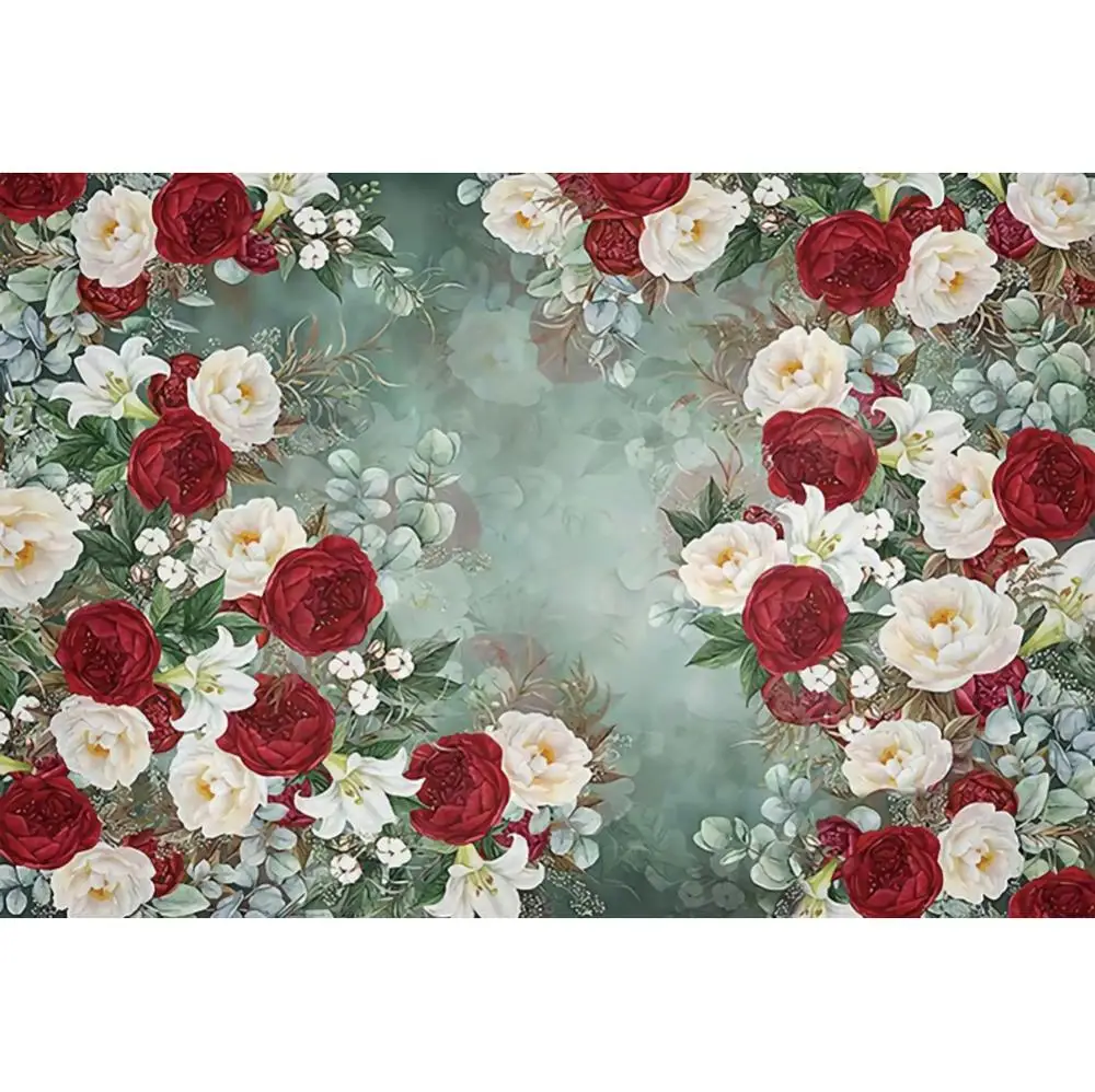 Spring Flower Painting Newborn Baby Portrait Backdrop Vinyl Photography Background For Photo Studio Photophone Photocall Shoot |