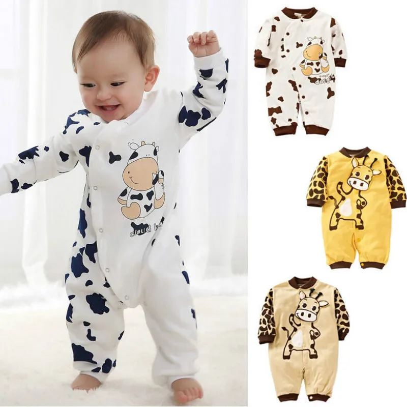 

0-24 Month Cute Cow Romper Newborn Girls Boys Clothes Baby Outfit Infant Romper Clothes