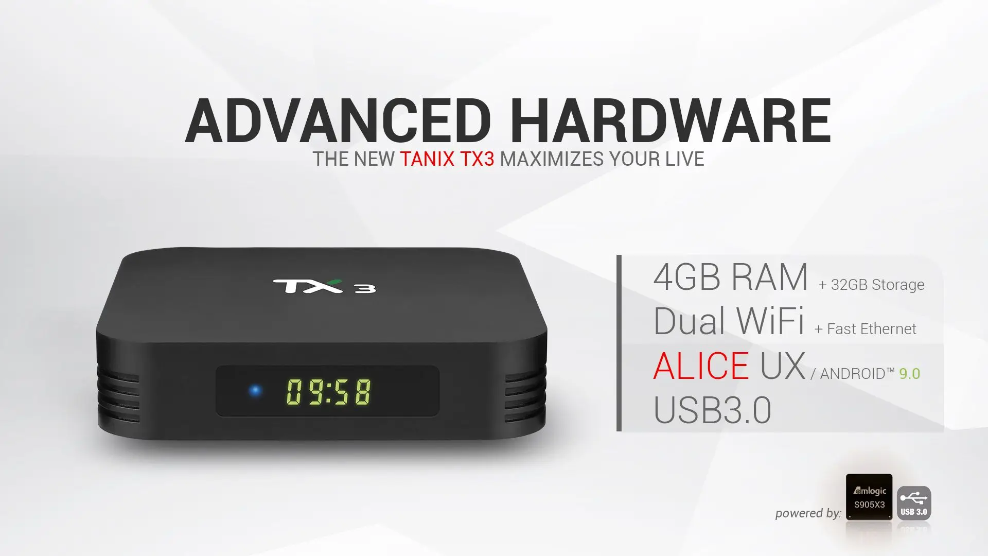 ТВ-приставка Tanix TX3 Smart Android S905X3, 4 Гб ОЗУ, 32 Гб ПЗУ, 2,4 ГБ, 5 Гб, WiFi, Android 9,0, ТВ-приставка, поддержка голосового управления, телеприставка