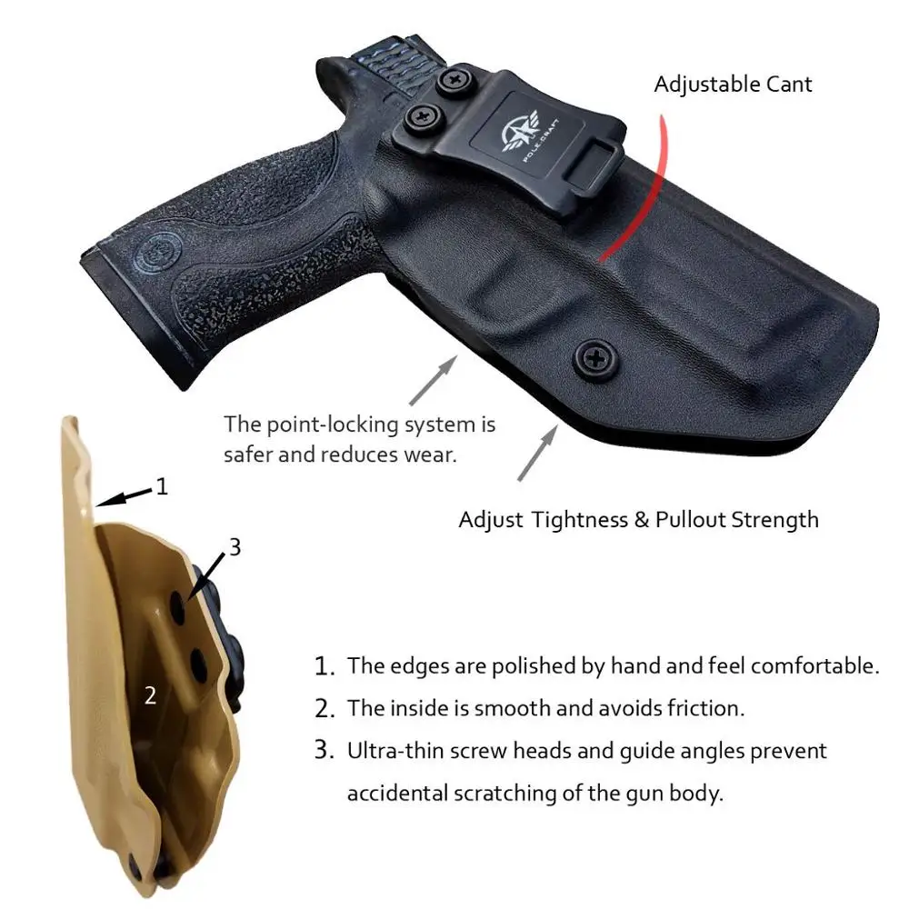 Чехол для пистолета PoLe.Craft IWB Kydex Custom Fit: Smith &amp Wesson M P .40 полный размер 4 25 дюйма