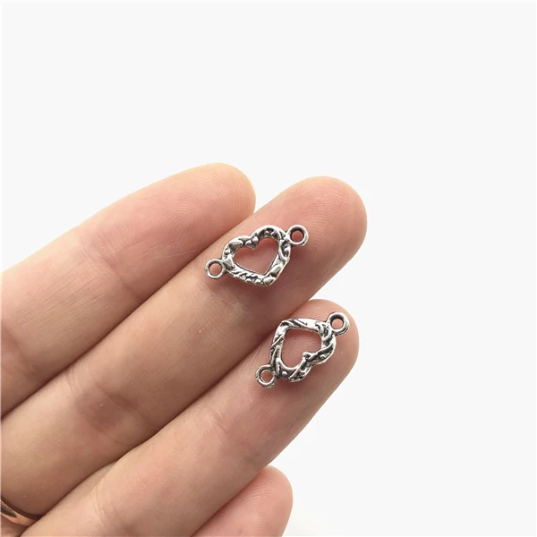 Оптовая продажа подвески кресты в форме сердца из античного серебра