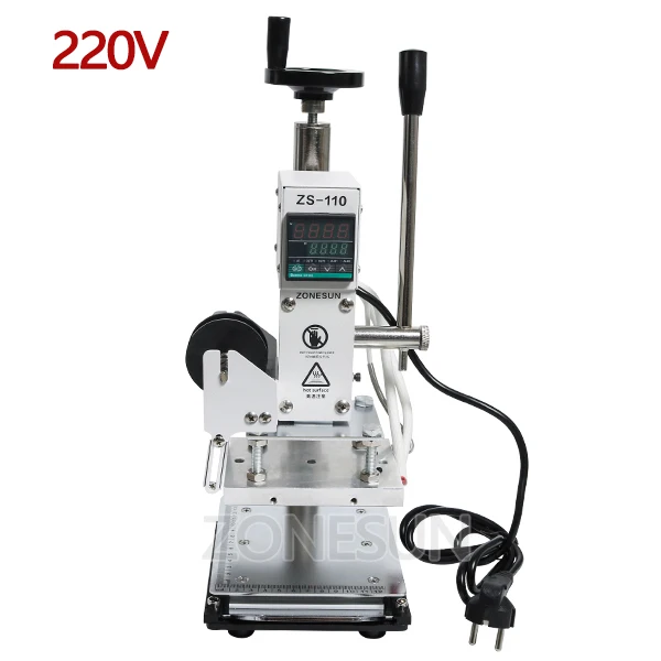 ZONESUN ZS110 скользящий верстак цифровая машина для горячего тиснения фольгой кожи тиснение бронзирующий инструмент для дерева ПВХ бумаги DIY - Цвет: 220V Machine 2