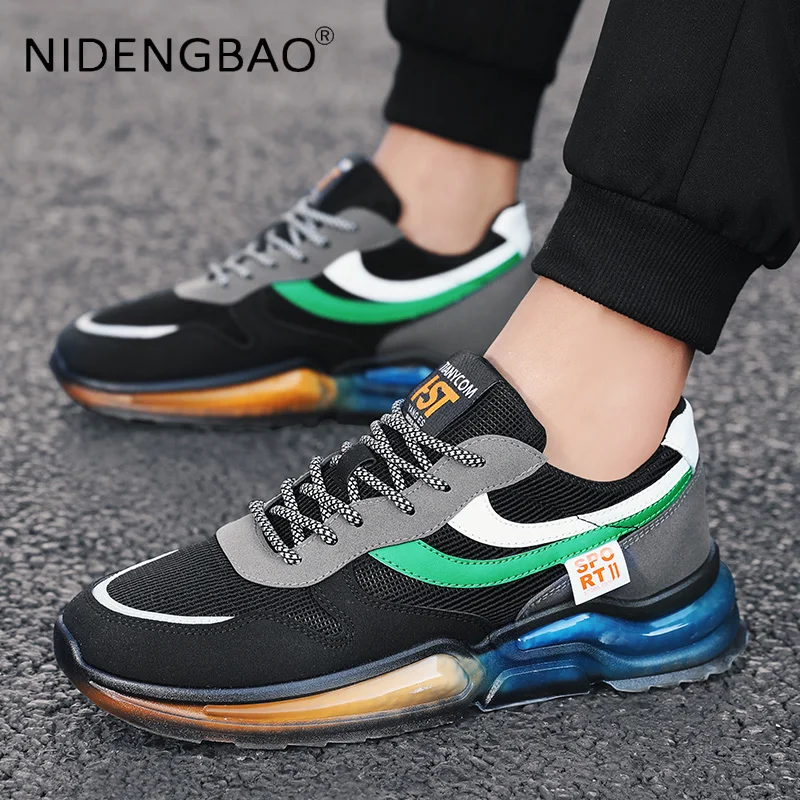 Men's Sneakers Running Shoes Mesh Breathable Damping Soft Sole Outdoor Walking Jogging Casual Sports Shoes Tenis Masculino 39-44