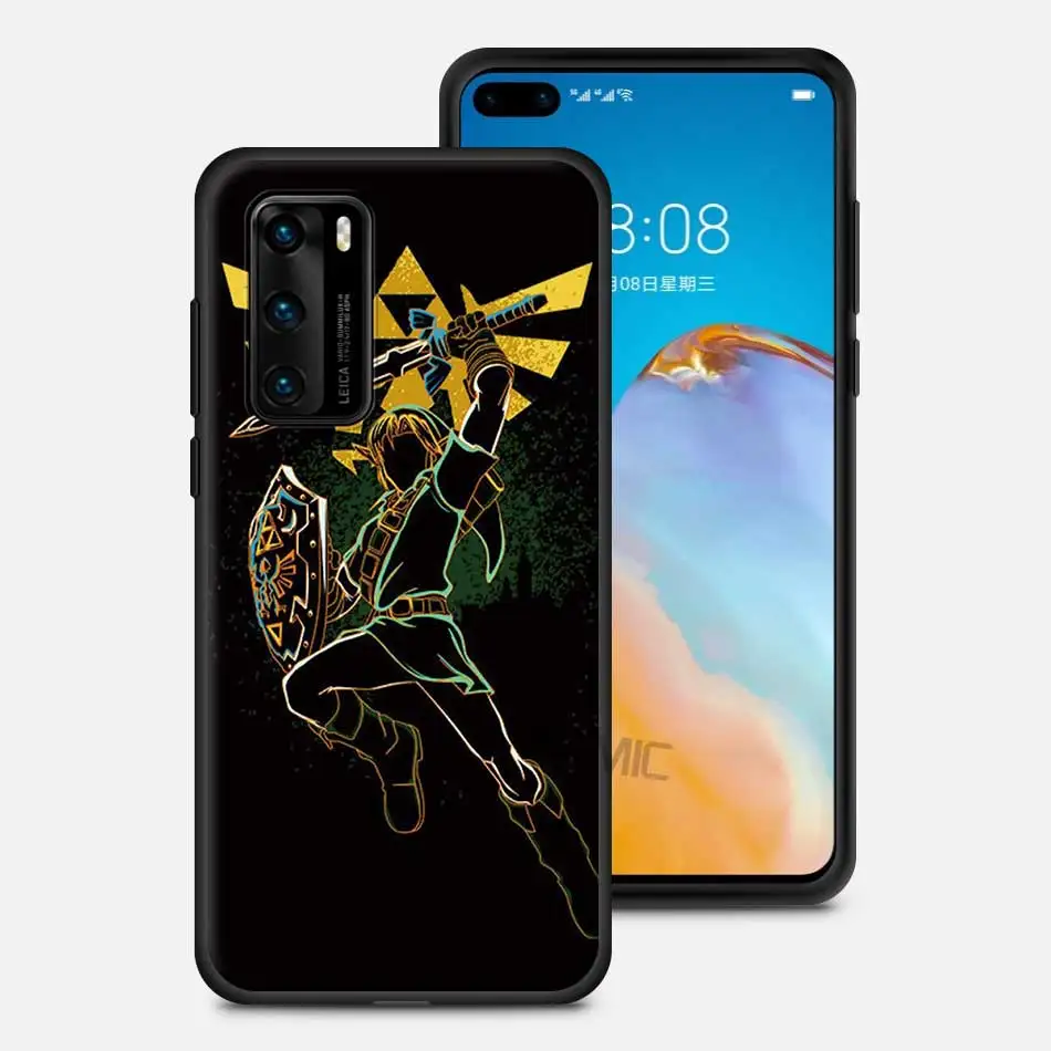 

The Legend Of Zelda Case for Huawei P30 P Smart Z Y6 Y7 Y9 2019 P40 P20 Pro Y8p Y6p Mate 20 Lite Y9a Black TPU Soft Cover
