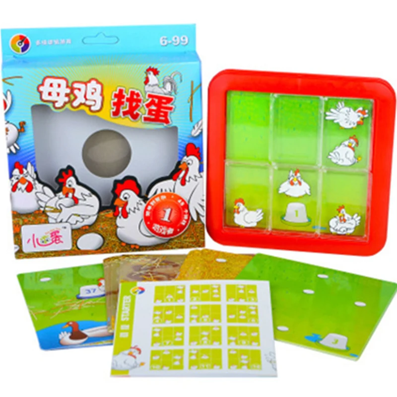 

Chicken Shuffle Sliding Puzzle Board Game STEM Toy Compact Portable In Travel-Friendly Case Great Game For Kids And Adults