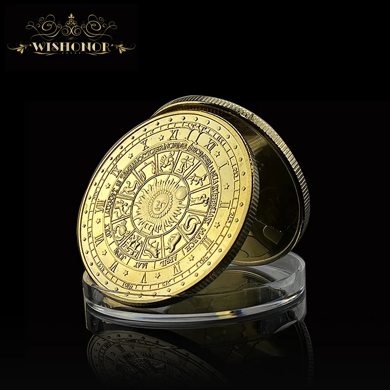 Французская памятная монета в Париже модная Обычная позолоченная Эйфелева башня