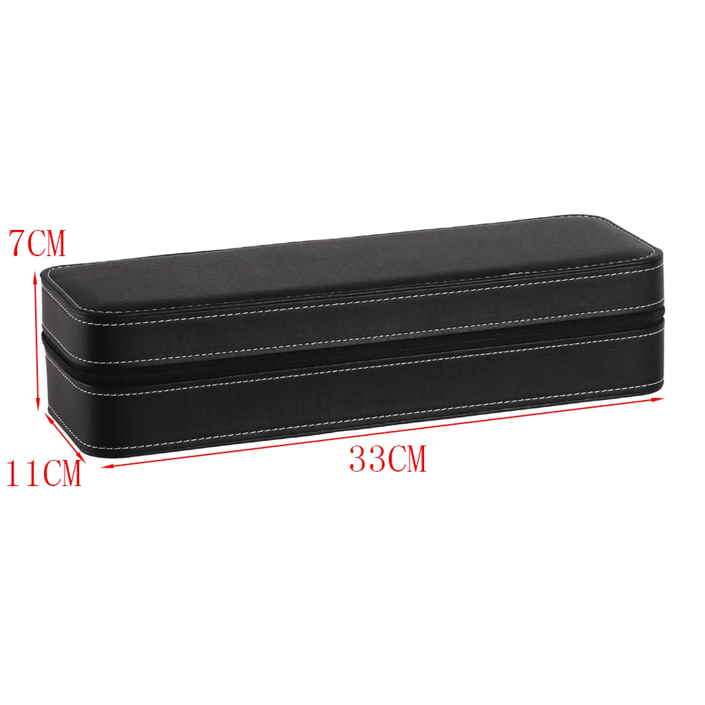 

Blesiya Leatherette Mens Watch Box Wristwatch Cufflinks Storage Box 6 Slot