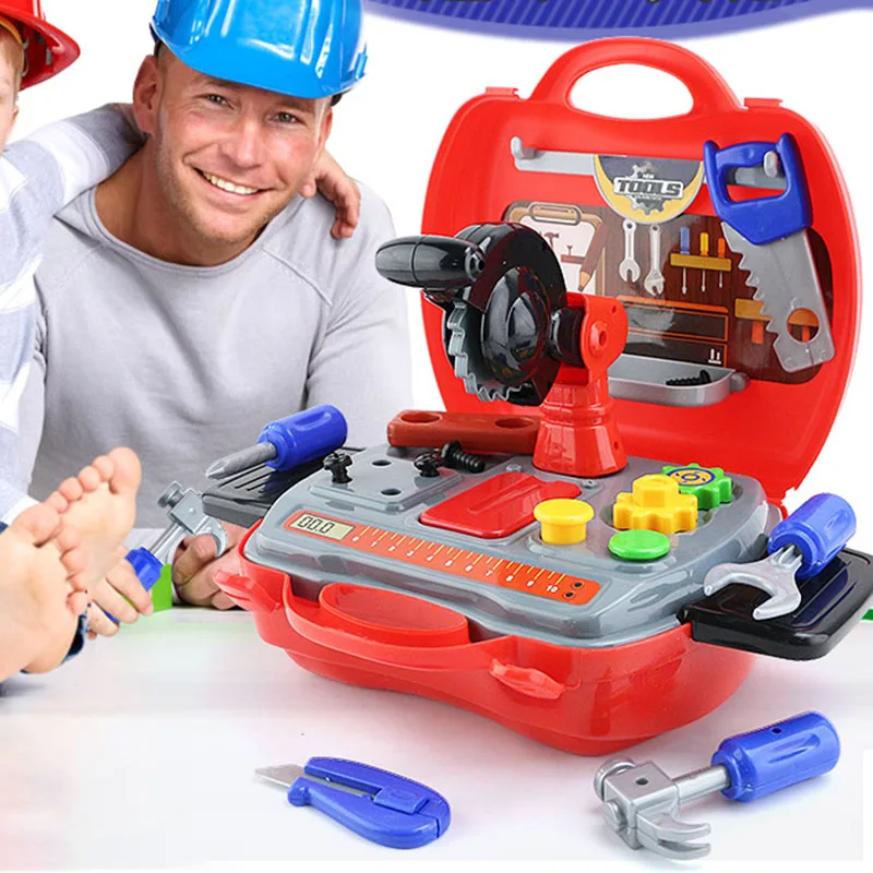 

Toddler Boy Toy Tool Set Box Workbench Pretend Play Girl Kid Drill Learning Game Baby's Toy Baby Boys Girls Gift