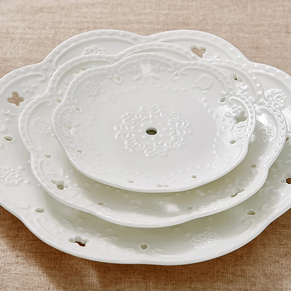 3 яруса круглый сервировочный поднос пластин десертная тарелка для торта