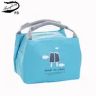 Изолированная сумка для ланча Fengdong для детей, милая Портативная сумка для хранения продуктов, Термосумка для пикника, водонепроницаемая школьная сумка-тоут