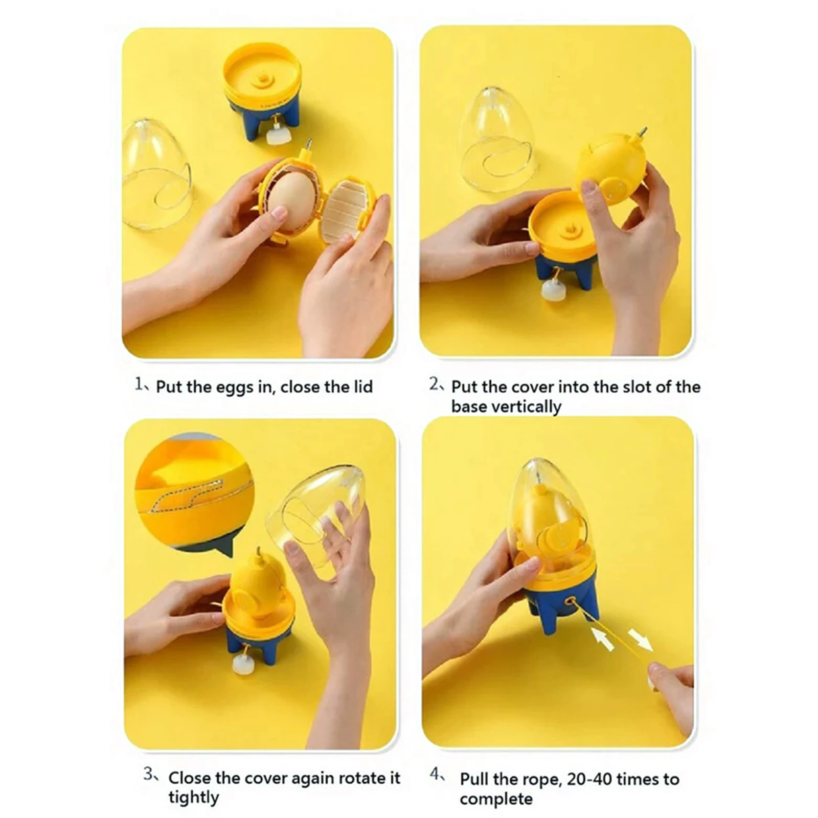 

Egg White Yolk Mixer Manual Household Egg Yolk Albumen Blender Shaker without Breaking the Eggs for Kitchen TT-best