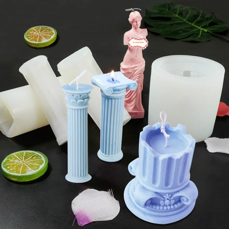 Римская колонна силиконовая форма для свеч пресс формы &quotсделай сам&quot Богиня