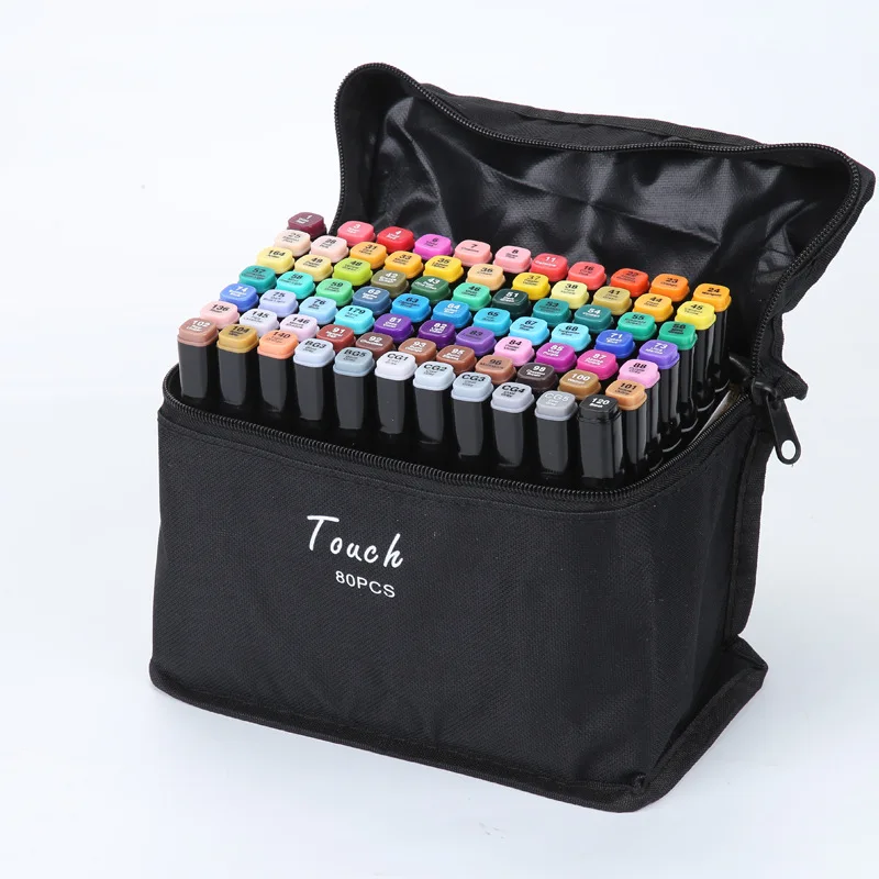 

7/24/30/40/60/80 Color Double Head Marker Set / Oil Marker Set / Marker / Stationery / Art Supplies