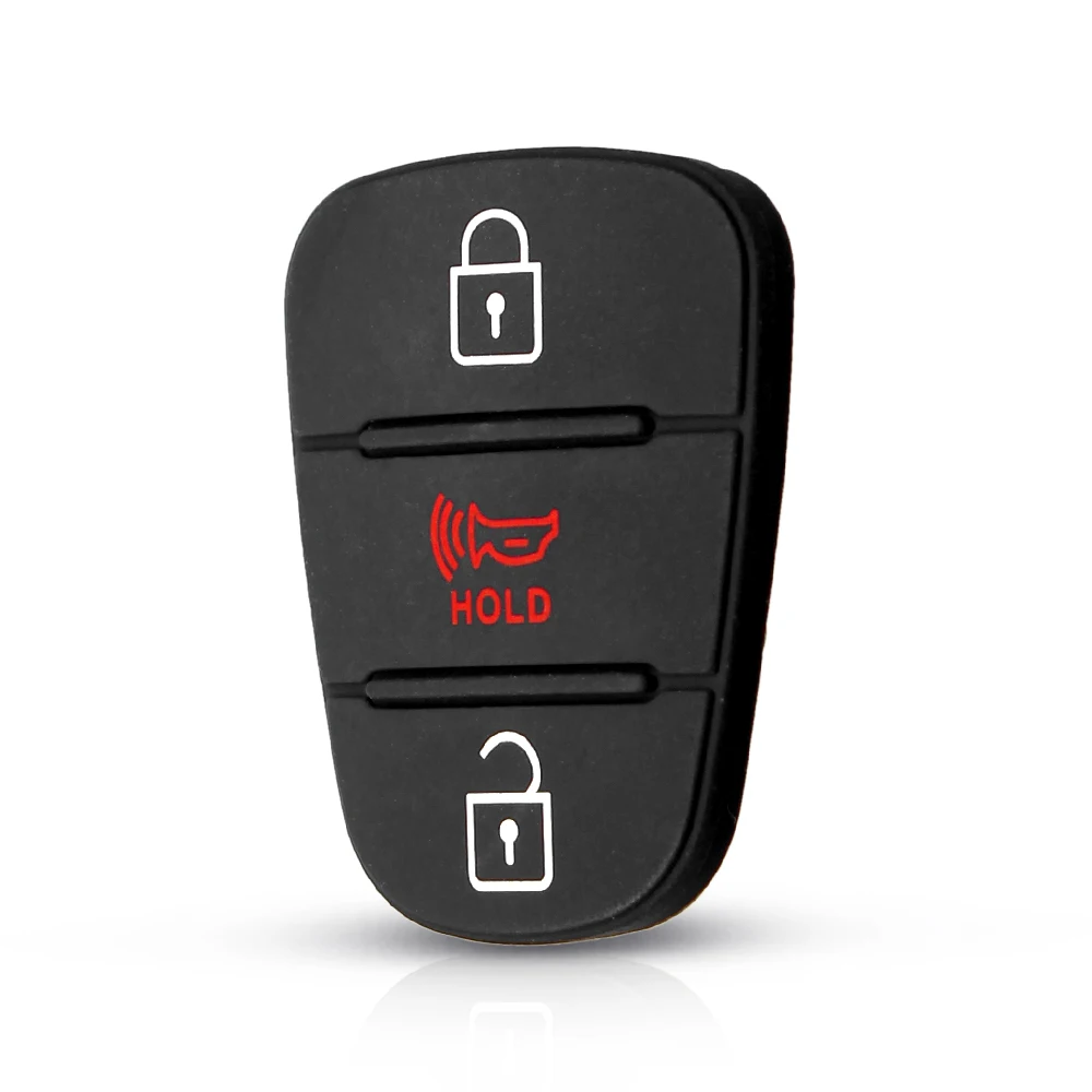 KEYYOU 10X 3 Button Rubber Pad Flip Car Key Case Shell For Hyundai Accent I30 IX35 Solaris Elantra Hold Kia K2 K5 RIO Verna | Автомобили и