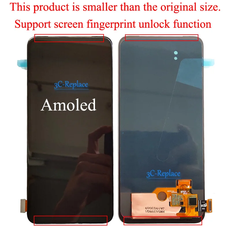 6 53 "оригинальный Amoled Axisinternational для Oppo Reno2 Z Realme X ЖК-экран + сенсорная панель