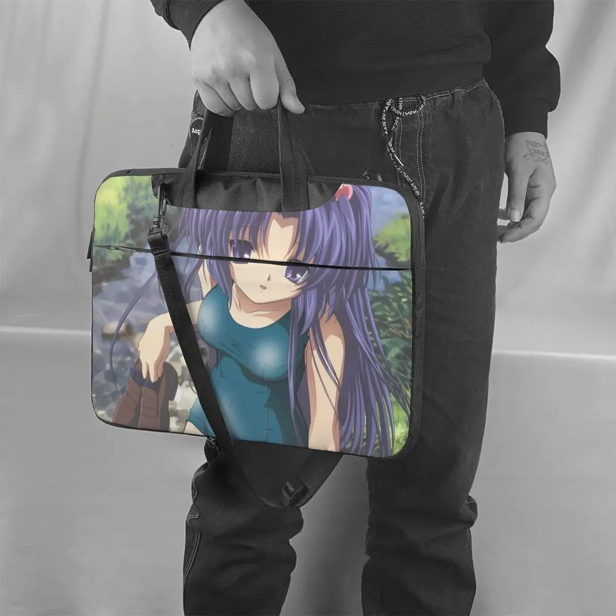 

Clannad Laptop Bag Case Bike With Handle Computer Bag Protective Vintage Laptop Pouch
