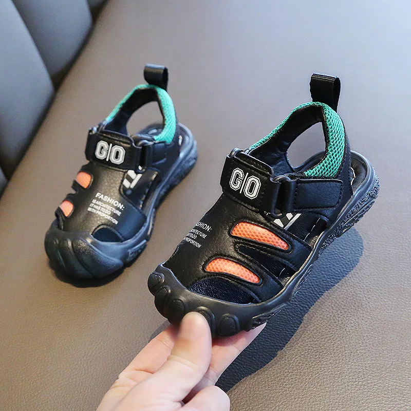 Детские сандалии на плоской подошве мягкие Нескользящие для мальчиков и девочек