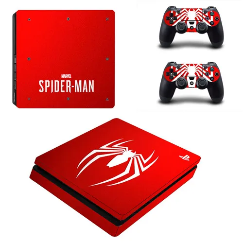 YSP4S-2713 Marvel Человек-паук PS4 тонкая кожа Наклейка Винил для консоли playstation 4 и 2 контроллеров PS4 тонкая кожа Наклейка s Наклейка Человек-паук - Цвет: YSP4S-2713