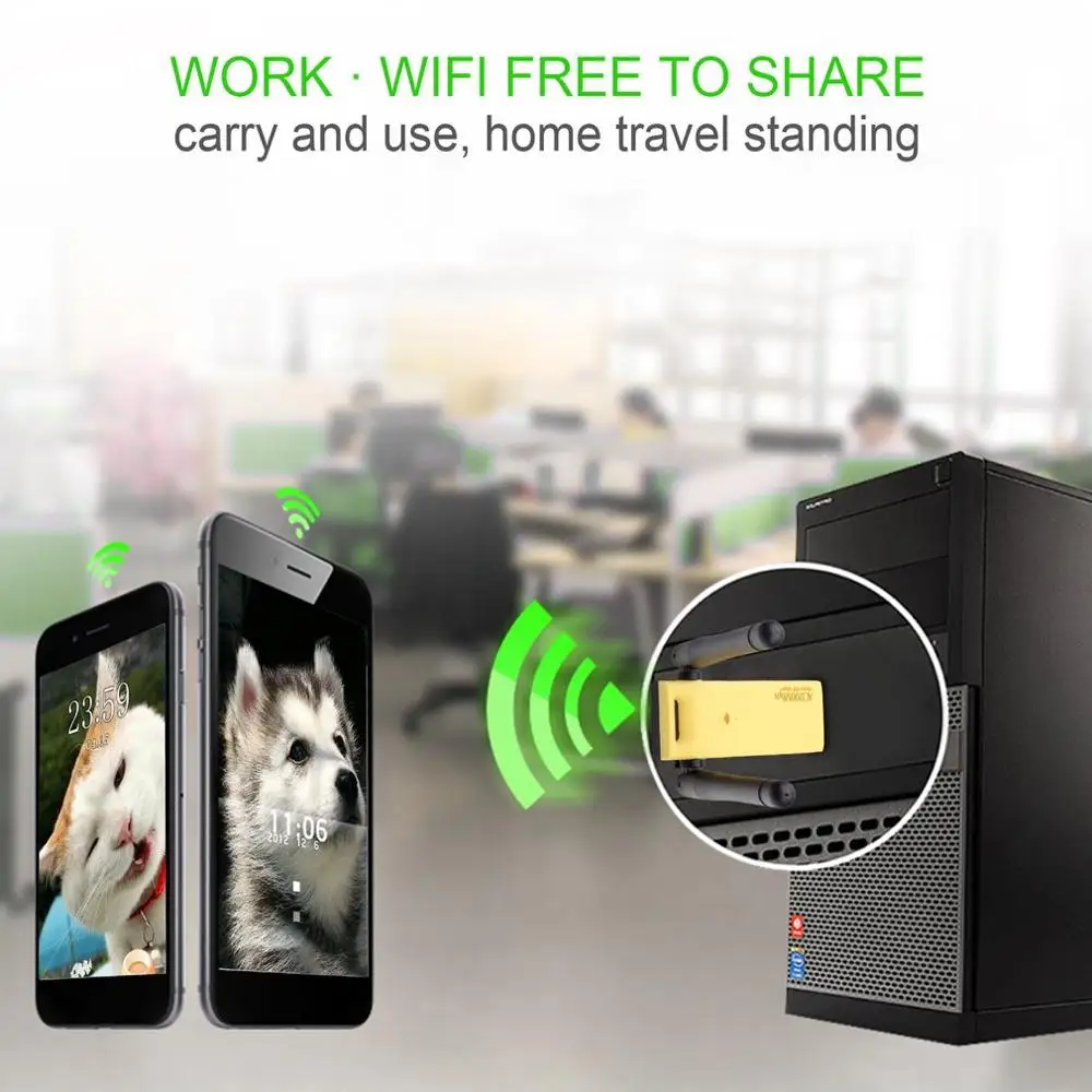Realtek RTL8812AU/RTL8812BU двухдиапазонный 1200 Мбит/с беспроводной USB WiFi сетевой адаптер Антенна