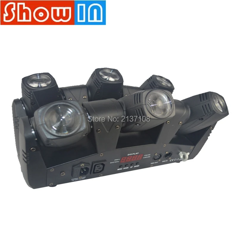 2 шт./лот 6*10 Вт RGBW 4 в 1 CREE светодиодный паук луч движущийся головной свет DMX для DJ