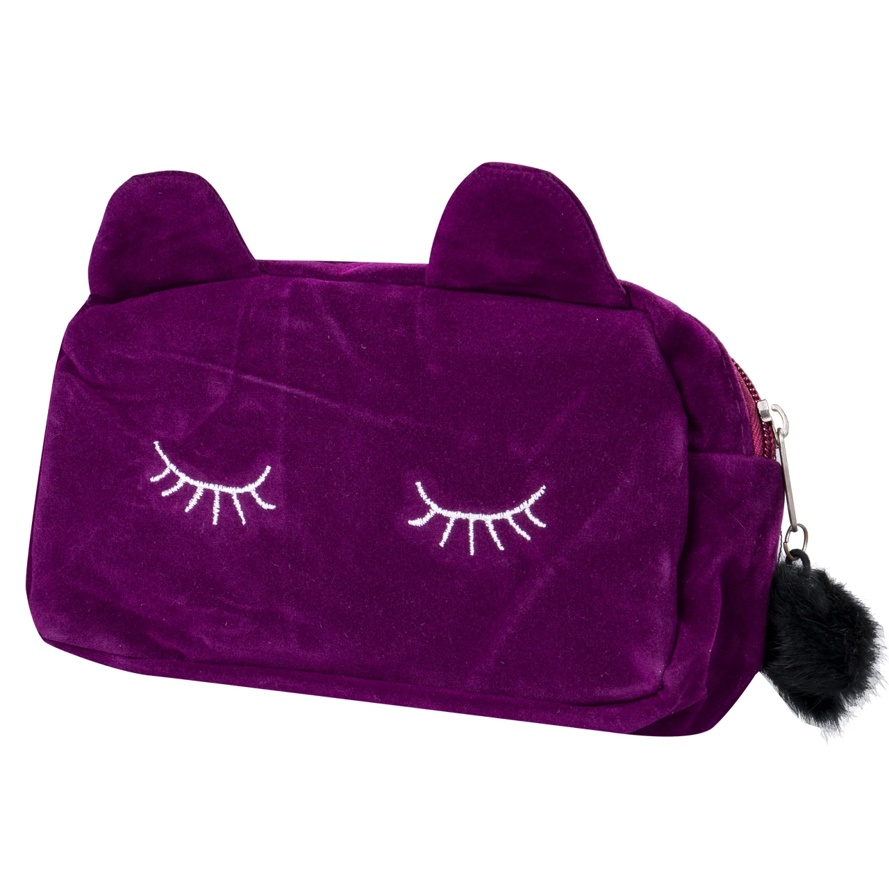 Новая Милая фланелевая косметичка сумки для хранения с мультяшным котом пенал