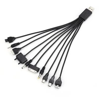 usb mobile phone cables 10 in 1 universal to multi plug cell phone charger data cable usb cable mobile phone accessories