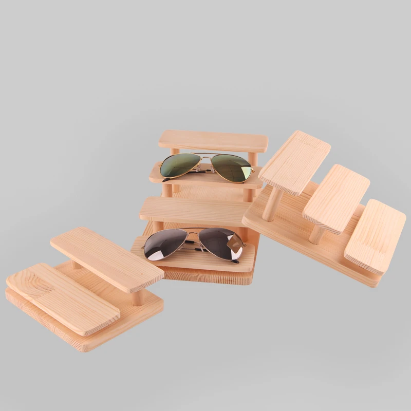 

Multi Layers Wood Sunglass Display Rack Shelf Eyeglasses Show Stand Jewelry Holder for Multi Pairs Glasses Showcase Organizer