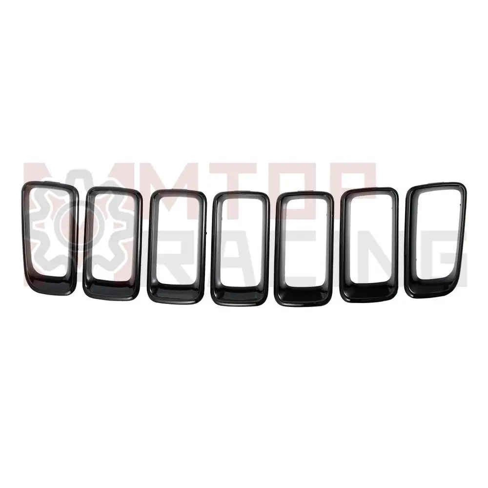 Черный ABS Хром Передняя решетка отделка отверстий для Jeep Compass 2011 2012 2013 2014 2015 2016 |