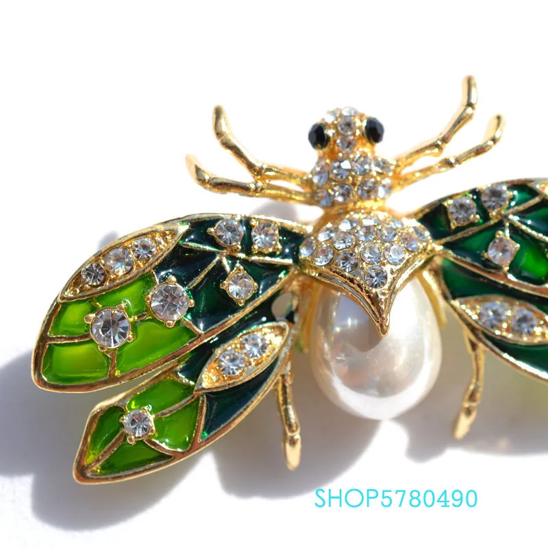 Модные ювелирные изделия окрашенная брошь в виде пчелы насекомого Стразы