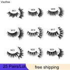 25 пар 3D норковые ресницы Visofree 100% безжестокие норковые ресницы пушистые толстые мягкие макияжные красивые Многоразовые Накладные ресницы ручной работы