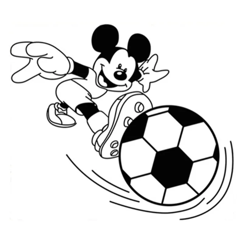 Подарок для мальчиков аниме наклейки на стены Микки игра в футбол 3d Виниловые