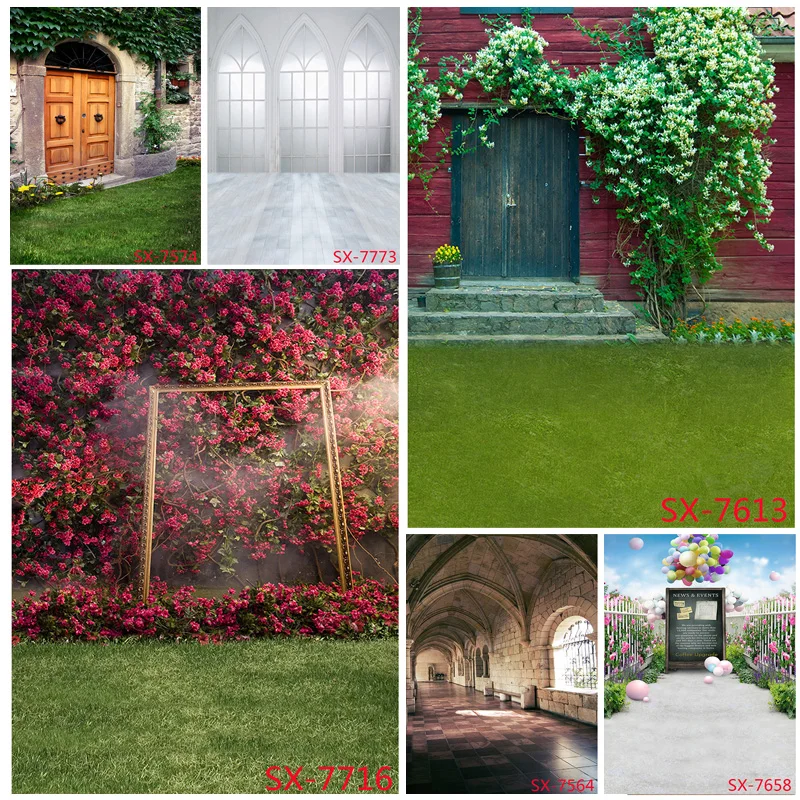 

Vinyl Photography Backdrops Prop Flower Wood Floor Castle Wedding Theme Photo Studio Background 2157 YXFL-68