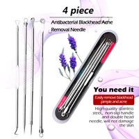 4pcs acne removal needle pimple needle blackhead remover acne treatment acne needle black mask acne extractor remover serum