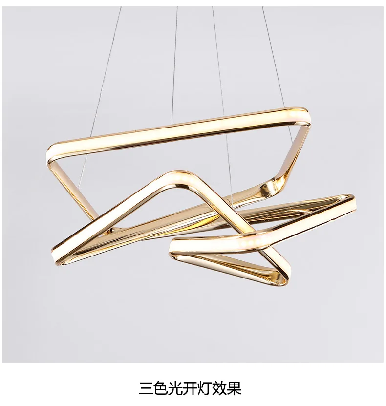 

Simple modern light luxury dining room golden chandelier bedroom creative small apartment living room geometric art lamps