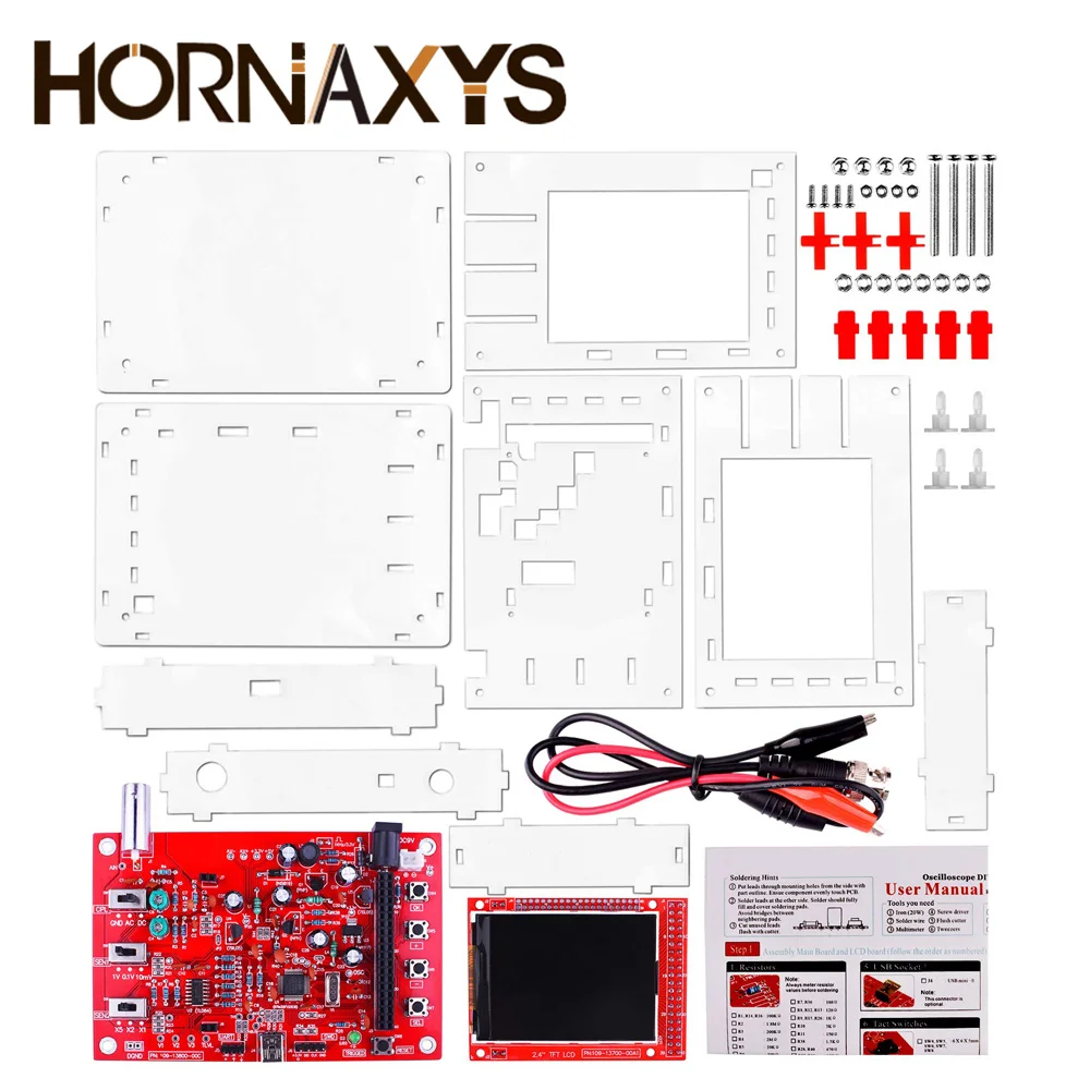 Полностью Собранный цифровой осциллограф 2 4 &quotTFT ЖК-дисплей с щупом аллигатора