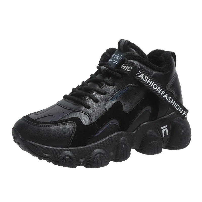 

Korean Style Women's Shoes Sneakers 2022 Winter New Velvet Student Cotton Woman Shoes Sports Shoes for Women 113001