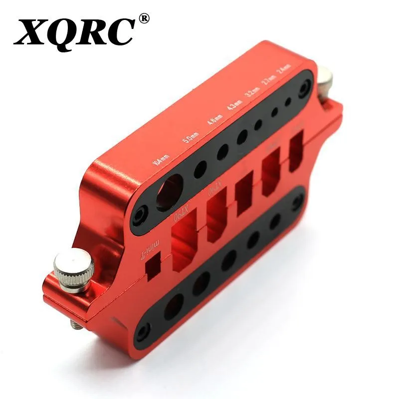Piezas de Metal para coche teledirigido, mini soporte de herramienta de soldadura roja, modelo de coches teledirigidos, herramienta de soldadura marina, conector en T, XT60, XT90-1