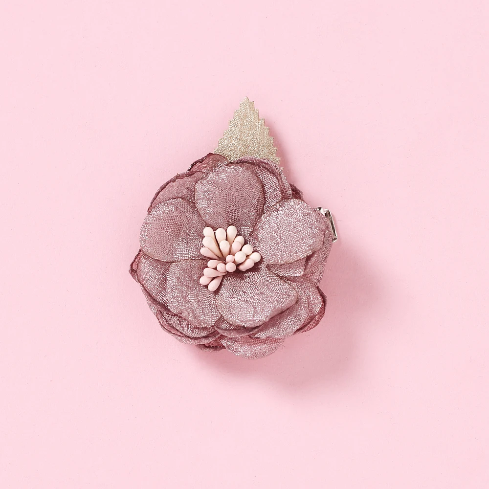 Милые цветочные зажимы для волос детей элегантные хлопковые кружевные ленты