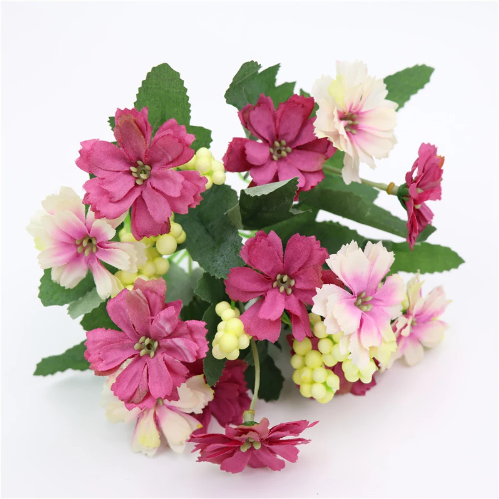 1 букет очаровательные искусственные цветы для свадьбы украшения дома