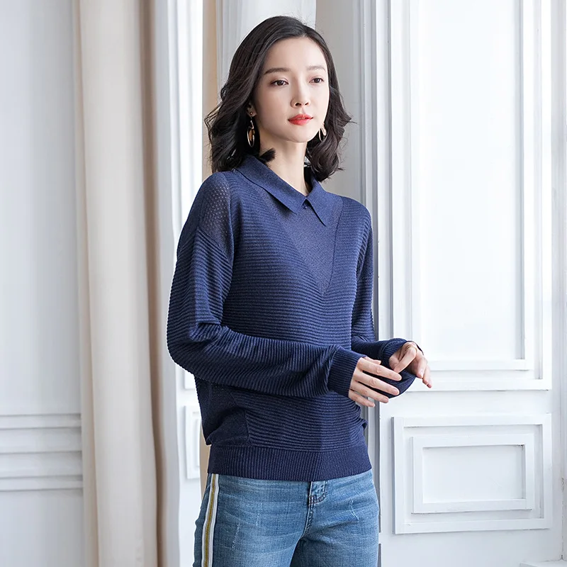 Женский трикотажный свитер в офисном стиле | Женская одежда