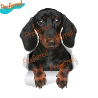 high quality 3d three ratels 3d cute dachshund sausage sticker dog decals for walls cars toilet luggage skateboard laptop
