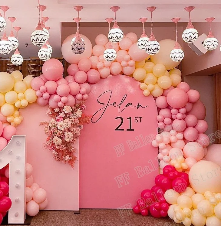 

Воздушные шары в виде гирлянд, розовые, 241 шт., шар в форме арки г.