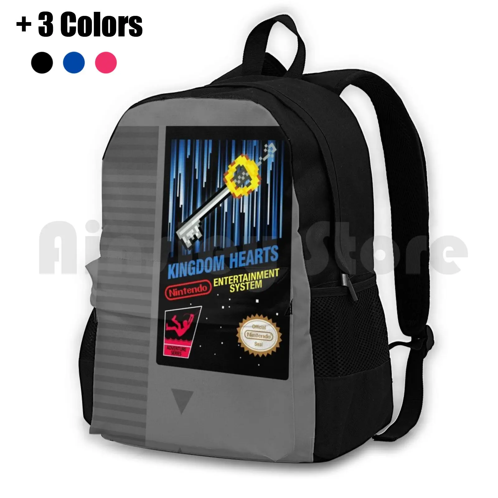 

Kingdom Hearts Nes Cartridge Outdoor Hiking Backpack Riding Climbing Sports Bag Aqua Terra Ventus Kingdom Hearts Birth Sleep