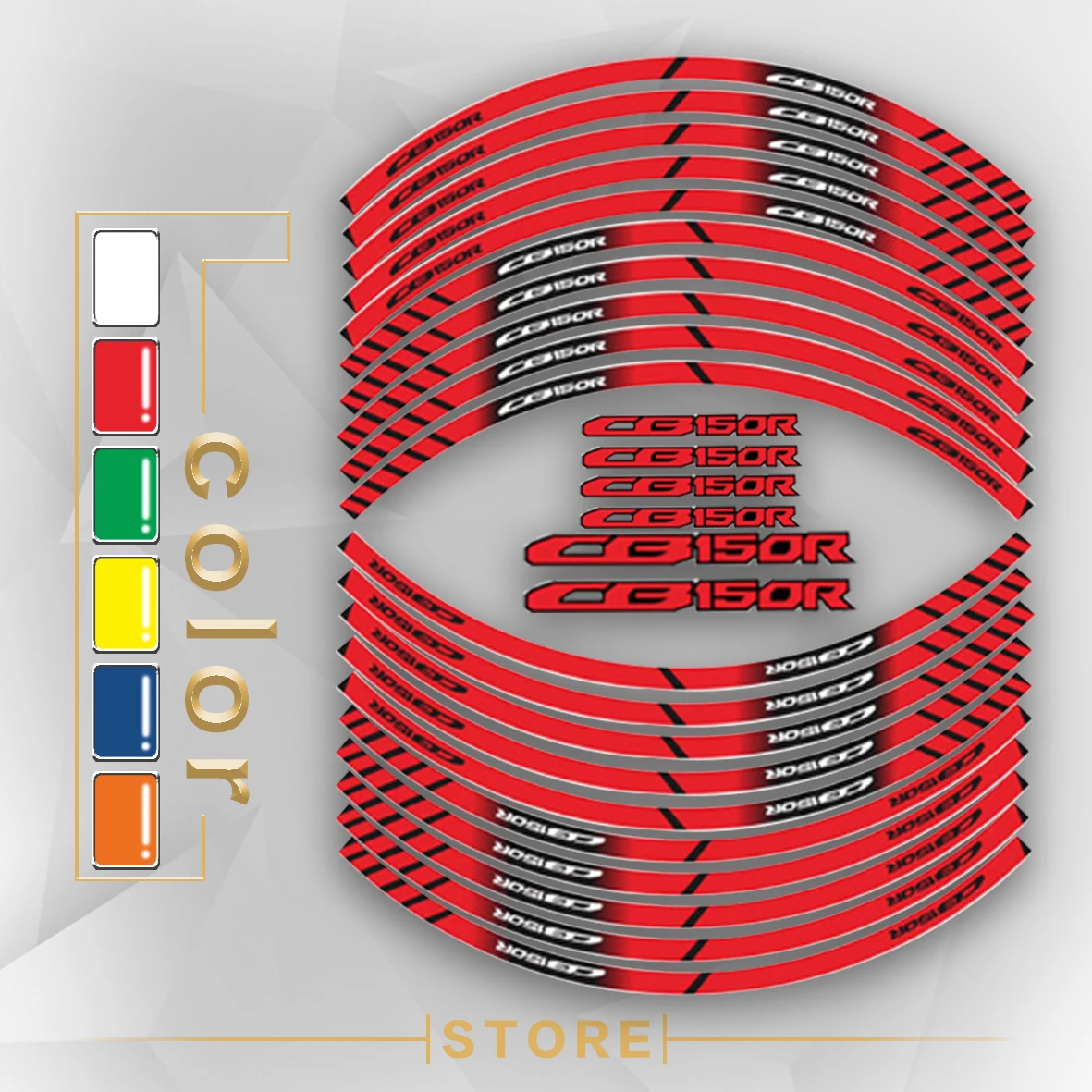 

New Motorcycle Tire Reflective stickers inner wheel stripes decoration decals For For HONDA CB150R cb150r