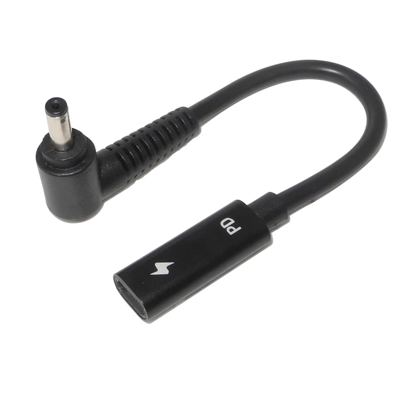 Адаптер питания постоянного тока 4 0x1 35 мм штекер к USB Тип C гнездовой разъем с