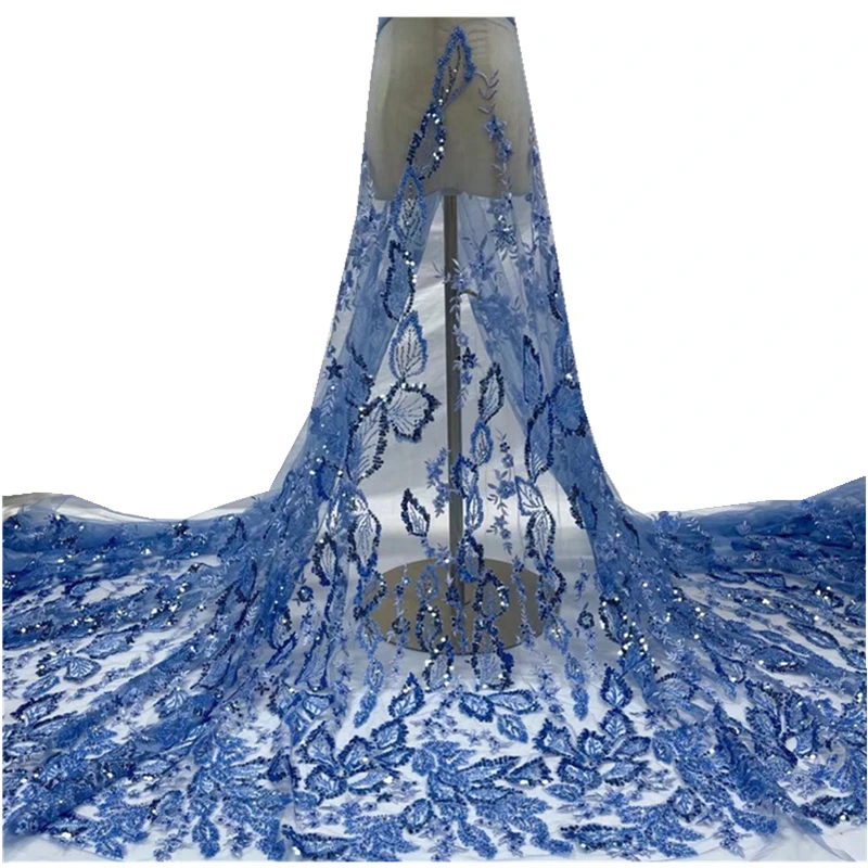 

Latest Sequins Embroidery French Tulle Lace Fabrics 2021 High Quality African Net Lace Fabric For Wedding Party Dresses JY32904