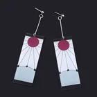 Аниме акриловые висячие серьги Demon Slayer Kimetsu no Yaiba клинок призрака для женщин мужчин косплей ювелирные изделия аксессуары подарок
