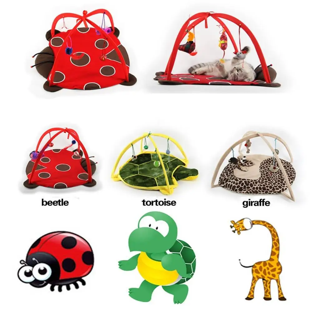 Игровой коврик для кошек палатка активного отдыха с подвесными шариками 52x35 см |